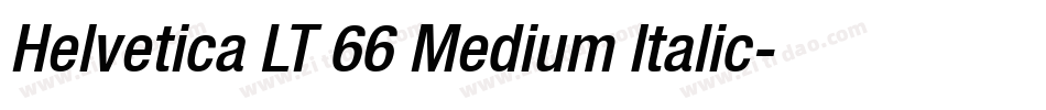 Helvetica LT 66 Medium Italic字体转换